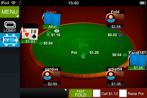 Next! poker for iphone/ipad