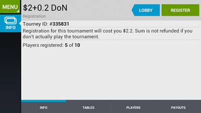 poker tournaments android