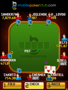 poker on mobile phone